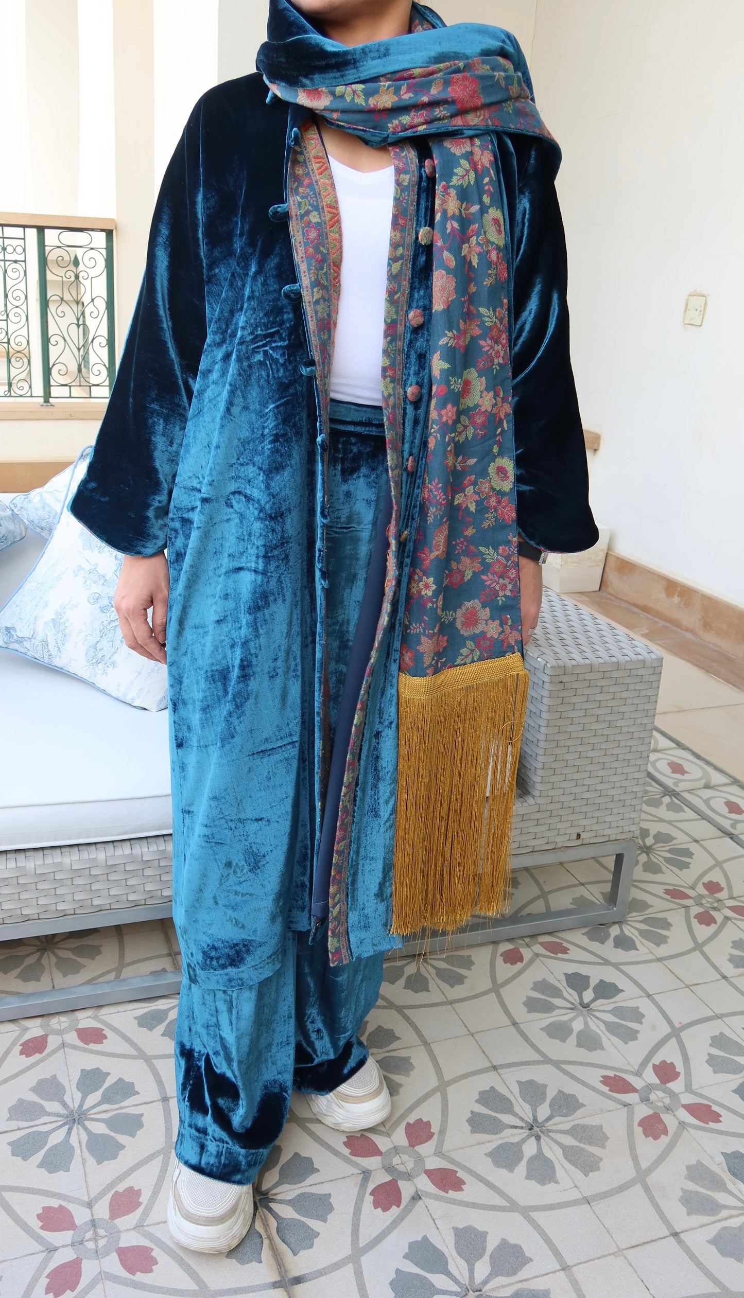 Blue velvet 3 piece set