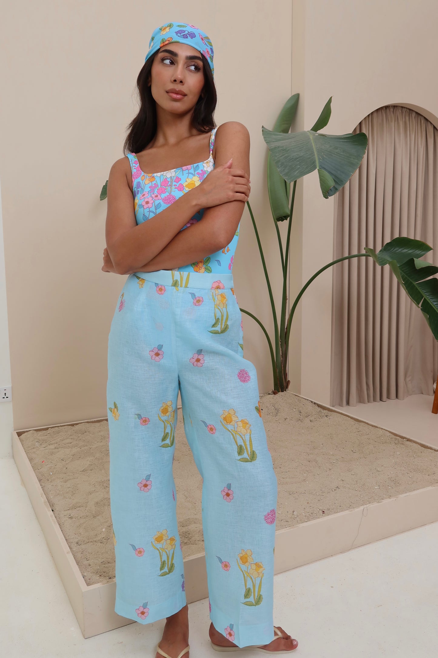 Blue garden pants