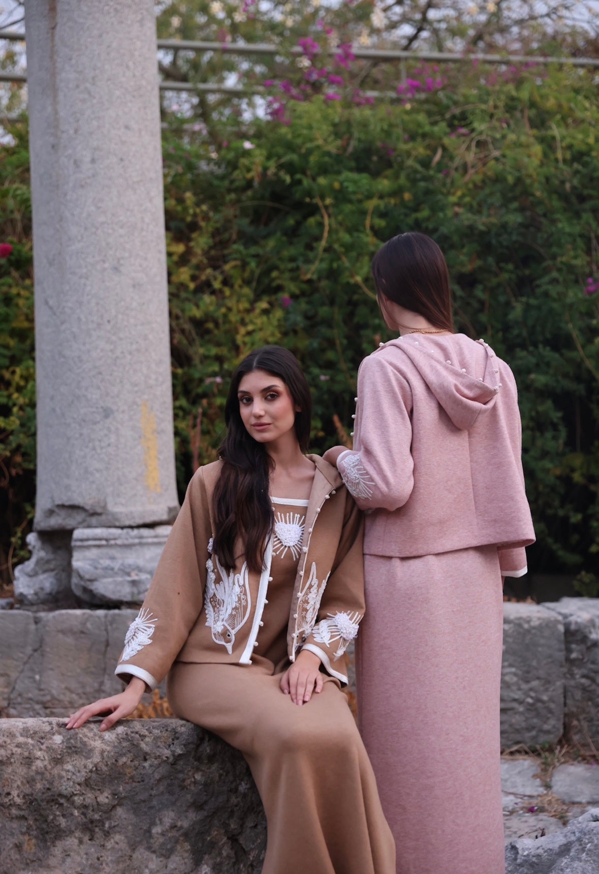 Brown lounge jacket set