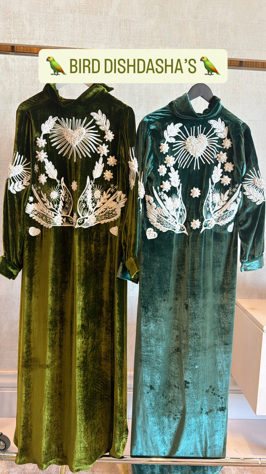 Bird dishdasha 🦅- DARK GREEN