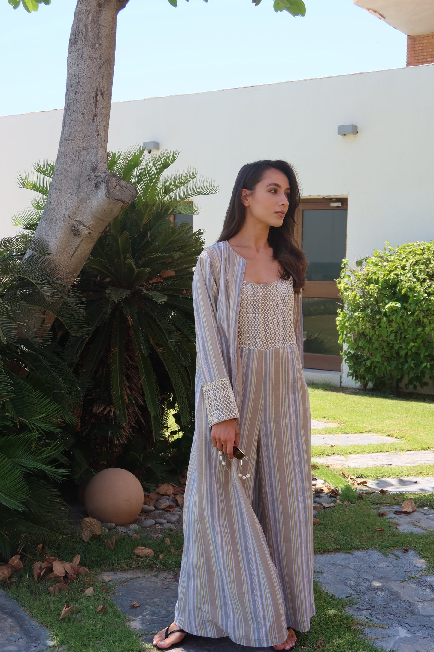 Shoreline jumpsuit set- cotton