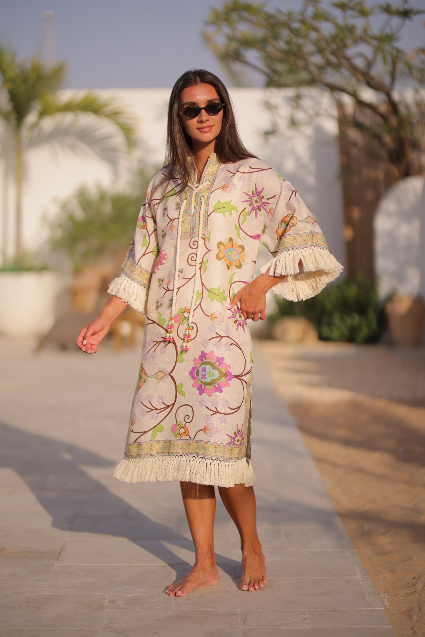 Vine linen dress
