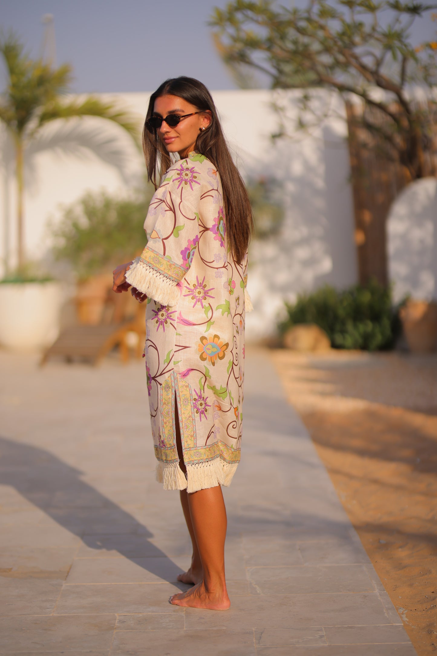 Vine linen dress