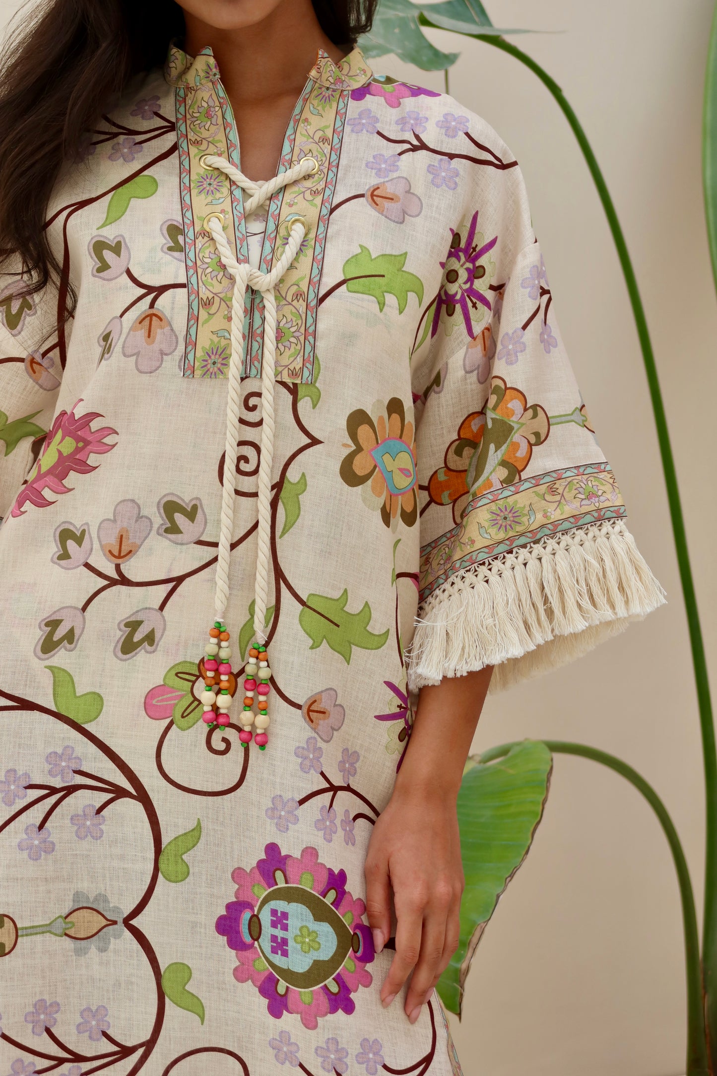 Vine linen dress