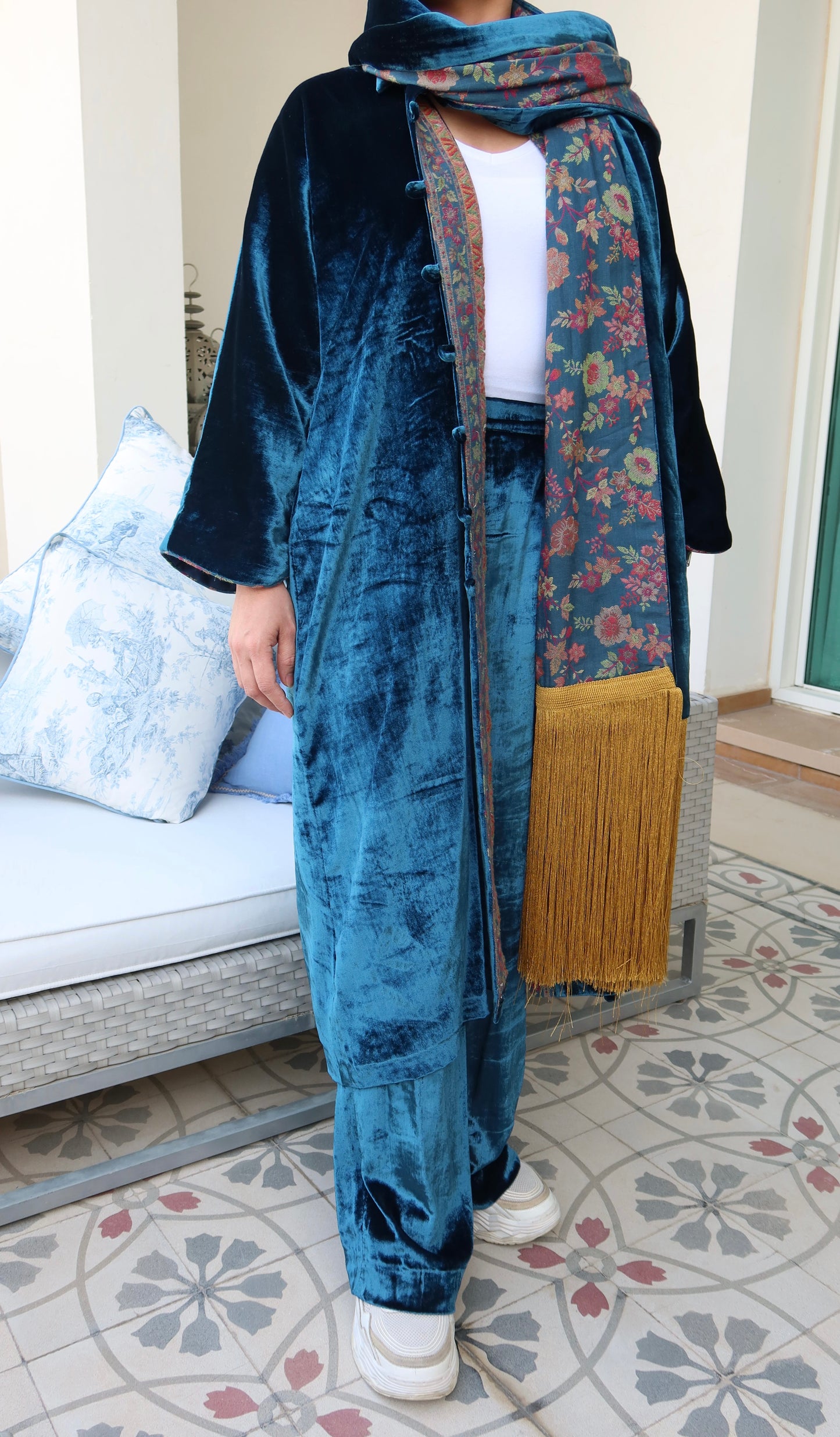 Blue velvet 3 piece set