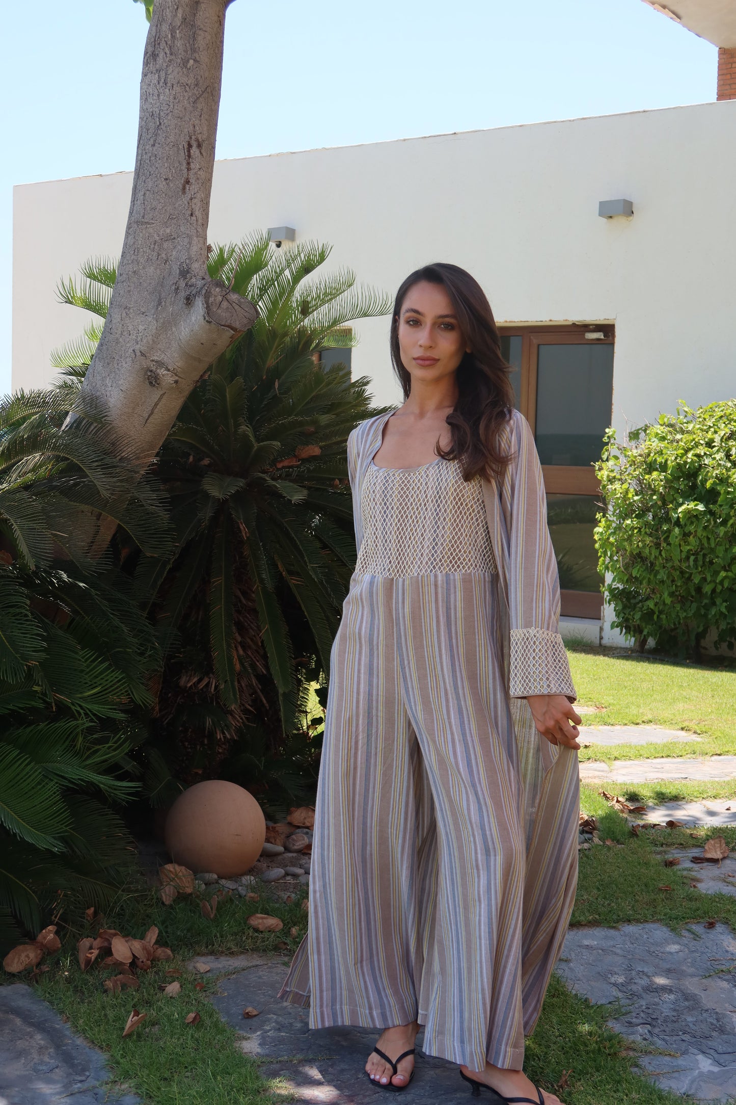 Shoreline jumpsuit set- cotton