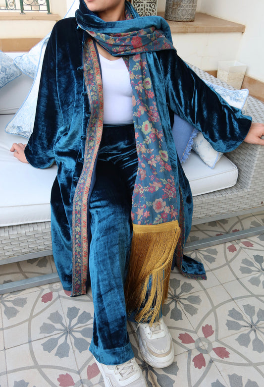 Blue velvet 3 piece set