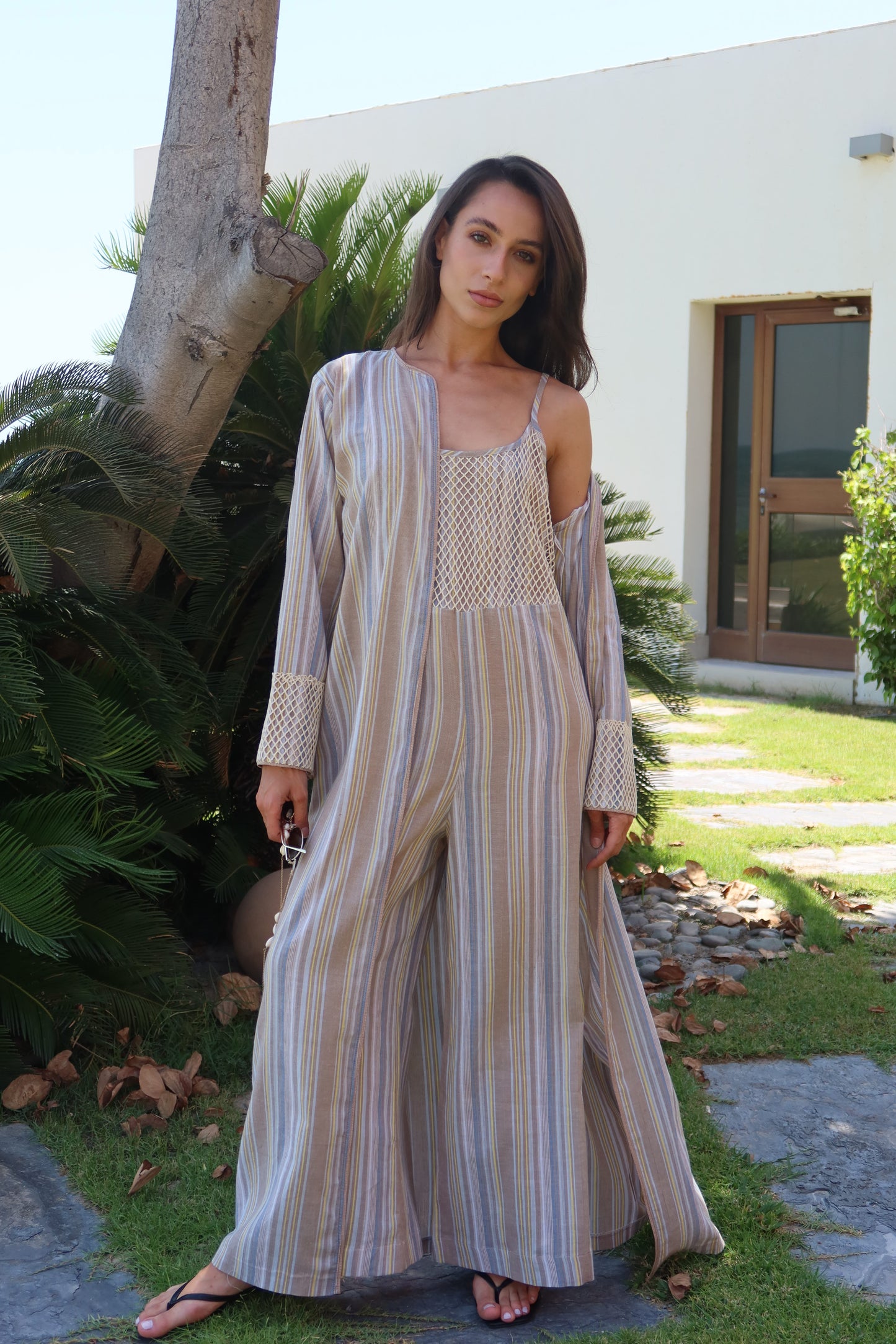 Shoreline jumpsuit set- cotton