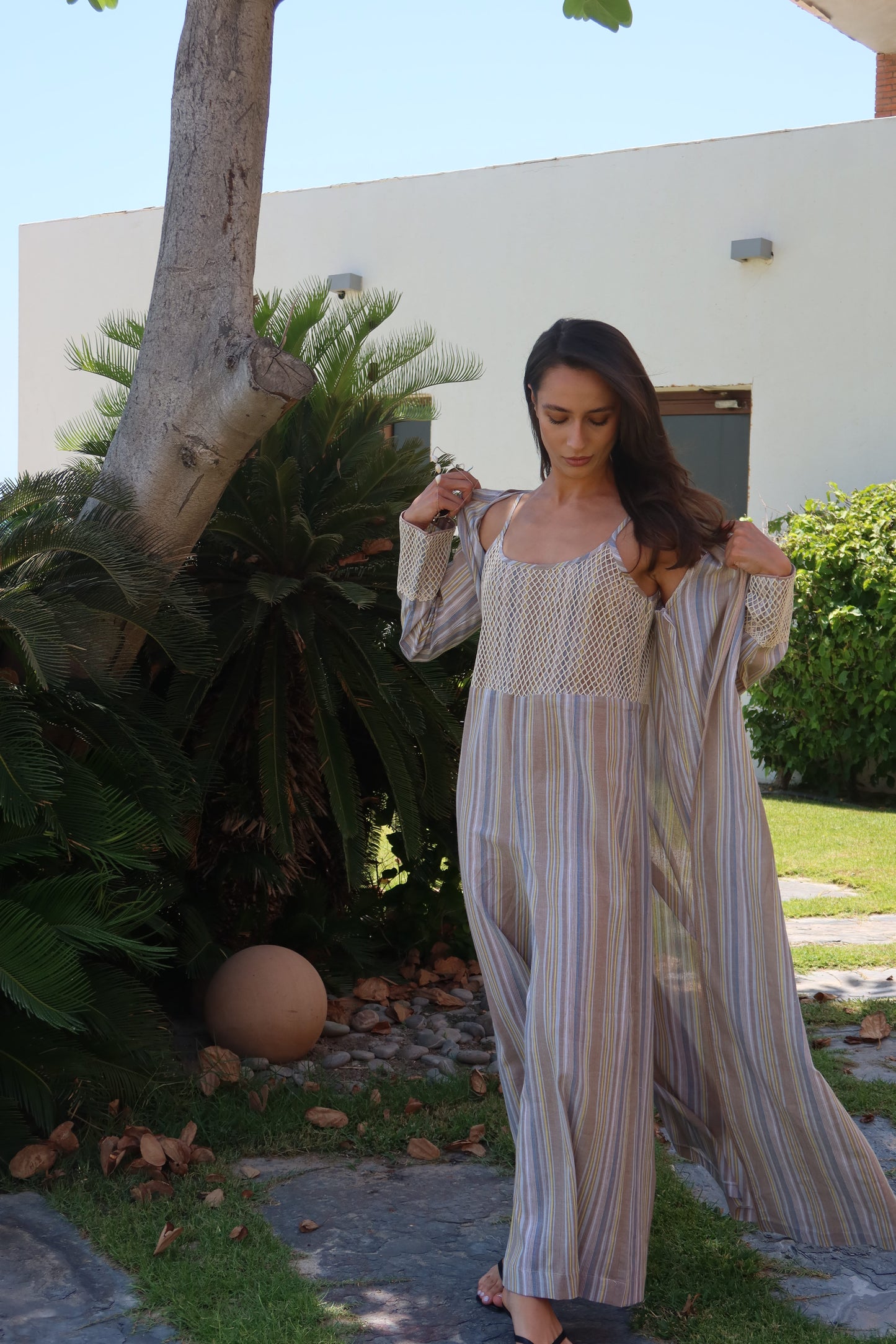 Shoreline jumpsuit set- cotton