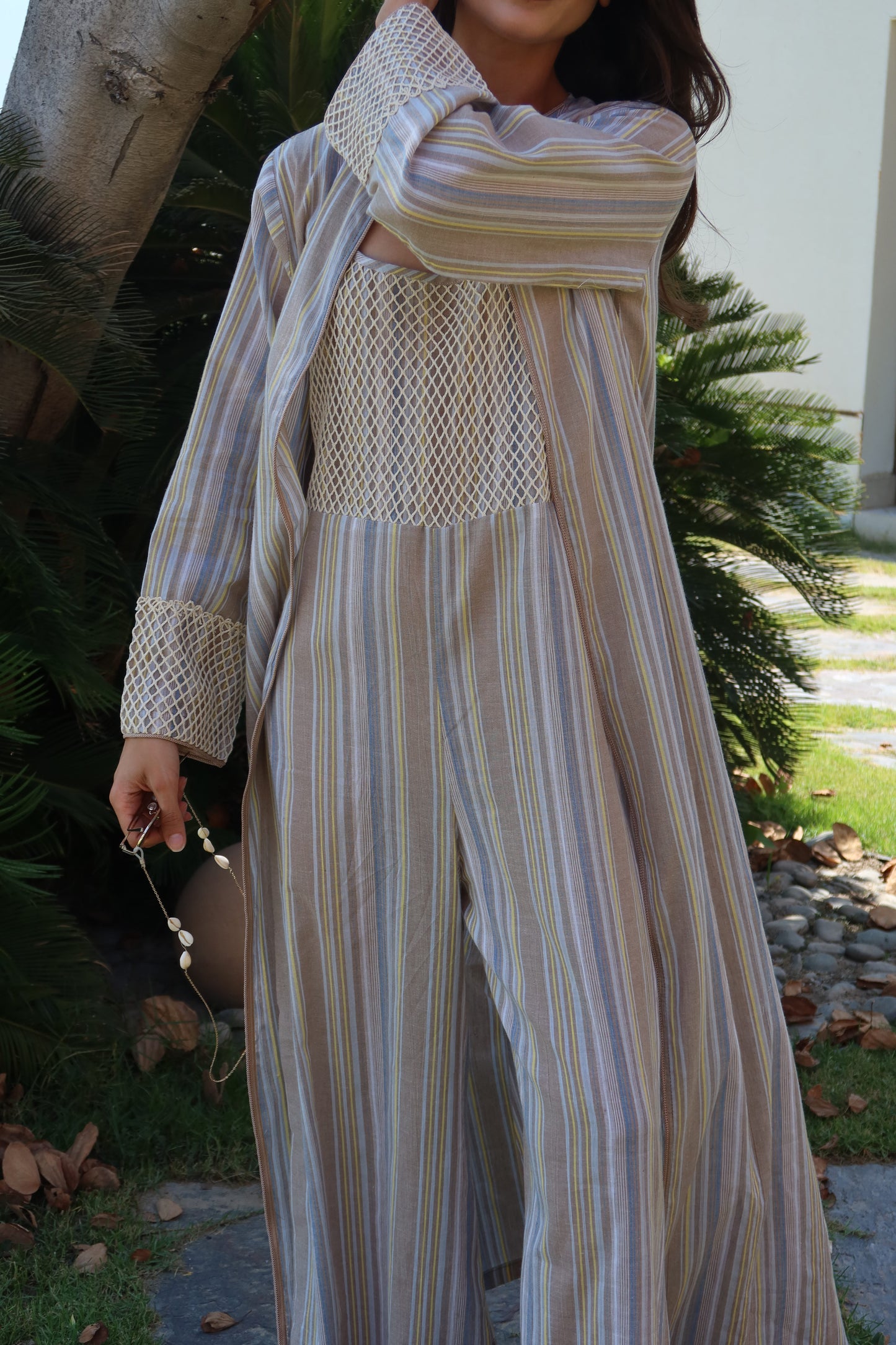 Shoreline jumpsuit set- cotton