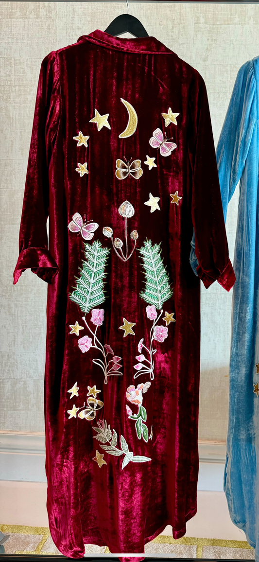 Ramadan velvet dishdasha - Red